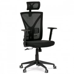 Kancelárska stolička OHARA — sieťovina, čierna
