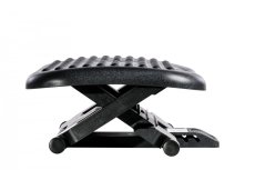 Plastová podložka pod nohy FOOTREST ADVANCED – černá, výškově i úhlově nastavitelná