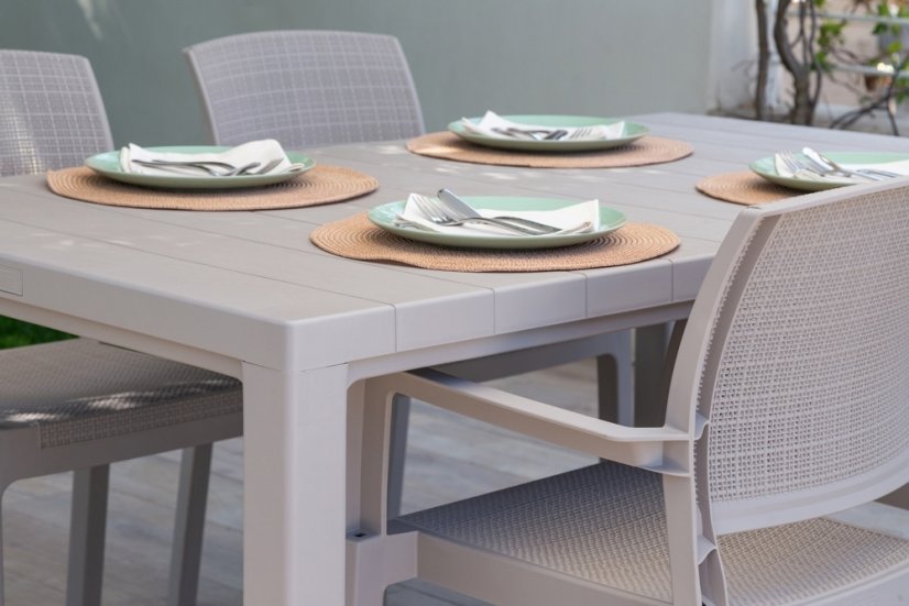 DAVIDE plastový stůl - šedá