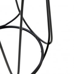 Konferenční kulatý stolek NUBIRA S — dekor mramor, černá / bílá