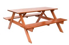 PIKNIK zahradní set dřevěný - 180 cm - lakovaný