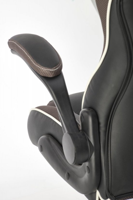 Kancelářské křeslo HAMLET — ekokůže, černá / šedá Halmar