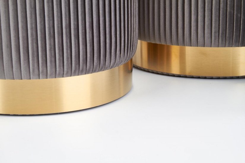 Set taburetov MONTY – zamat, kov, viac farieb - monty: Sivá