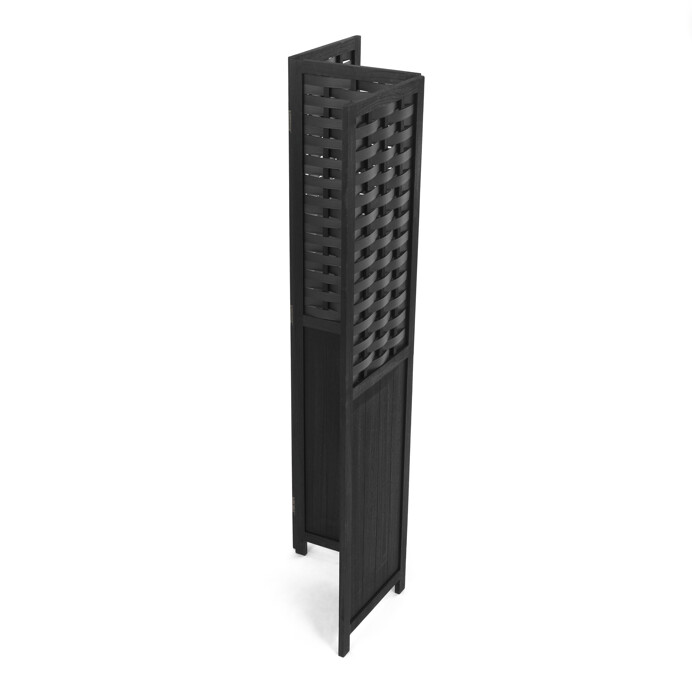 Elegancia v priestore: Čierny drevený paraván LIVARO Autronic