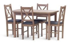 Jídelní rozkládací stůl SOFT – více barev, masivní podnož