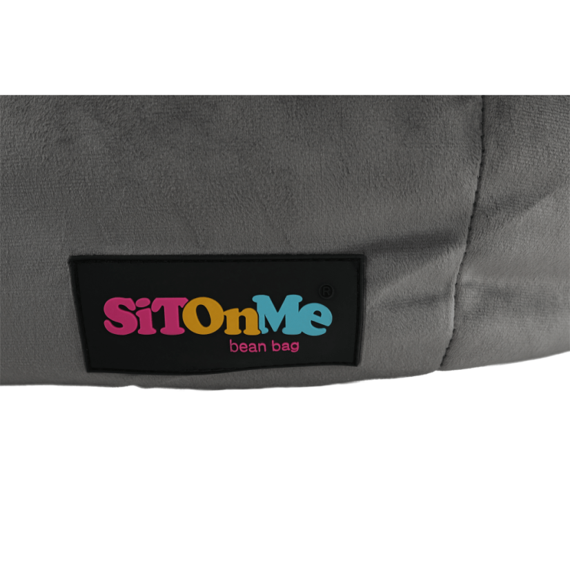 Detský sedací vak BABY s mačičkou — 60×45, sivá