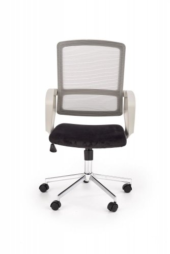 Kancelářská židle FLICKER – látka, síťovina, šedá / černá