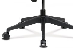 Kancelářská ergonomická židle PISTON — s bederní opěrkou i podhlavníkem, černá