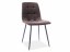 Jedálenská stolička MILA — kov, látka, čierna / viac farieb