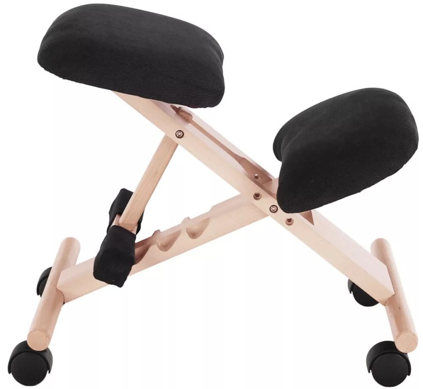 Ergonomická stolička na kľačanie GROCO – čierna/buková