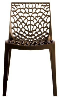 Jídelní plastová židle Stima GRUVYER – bez područek, více barev - Barva plastu Stima: Moka