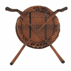 Zahradní set JARUB — ratan, sklo, hnědá Kondela