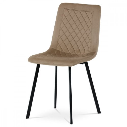 Jídelní židle NOVET — látka, kov, více barev - Barvy NOVET: Cappuccino