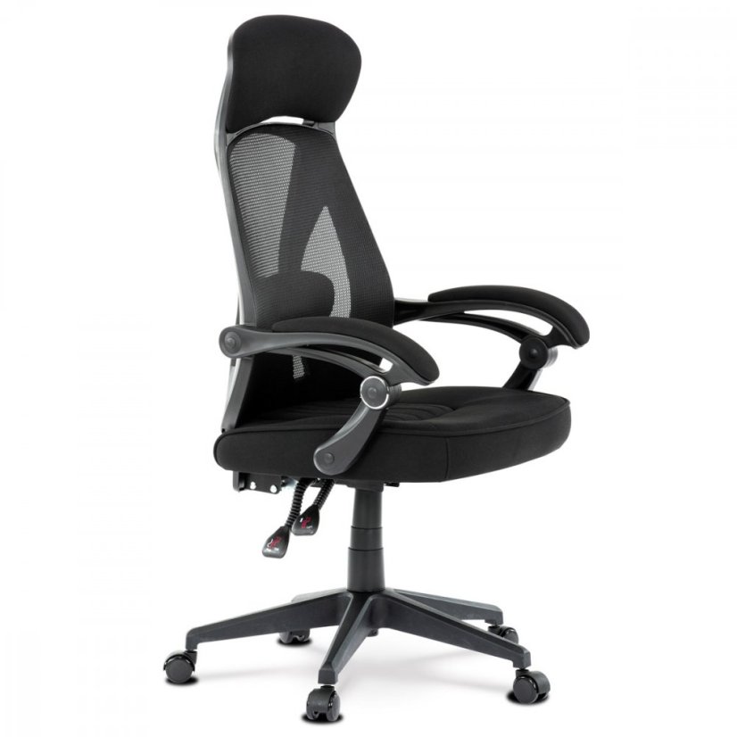Kancelárska ergonomická stolička FOREX – látka, sieť, čierna