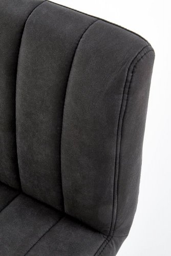 Barová židle INKA – kov, ekokůže, tmavě šedá