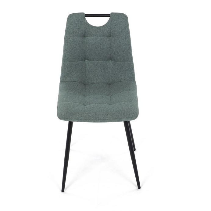 Jídelní židle FORMA – zelená látka, černé kovové nohy Autronic