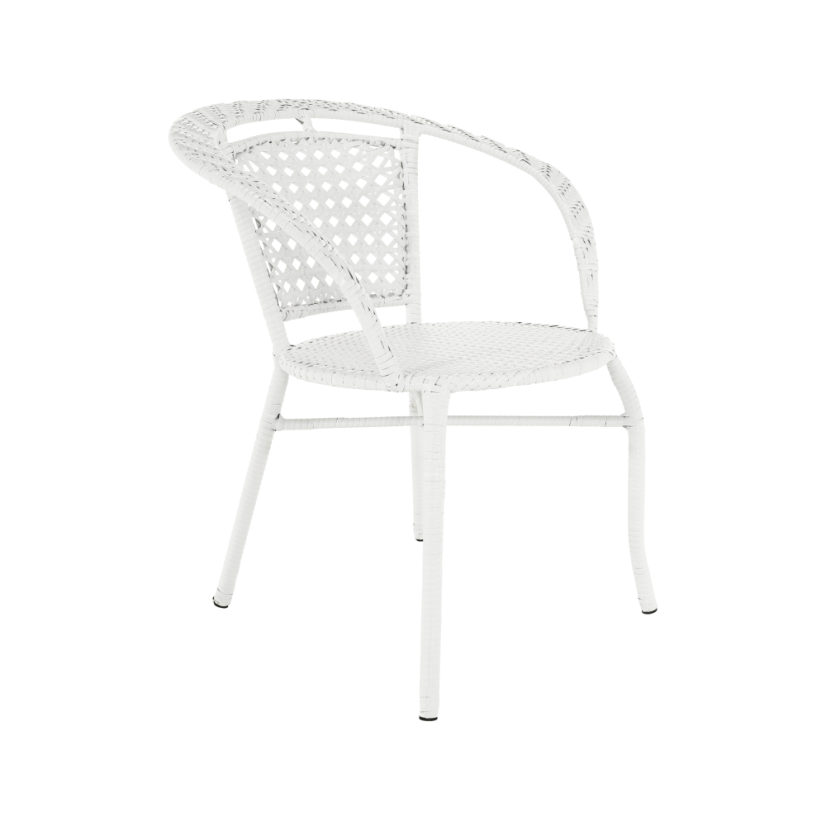 Zahradní set JENAR 1 + 2 – umělý ratan, bílá Kondela