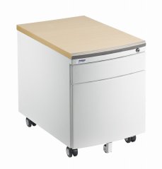 Pojazdný kontajner Mayer 32P8 AH — strieborný, javor