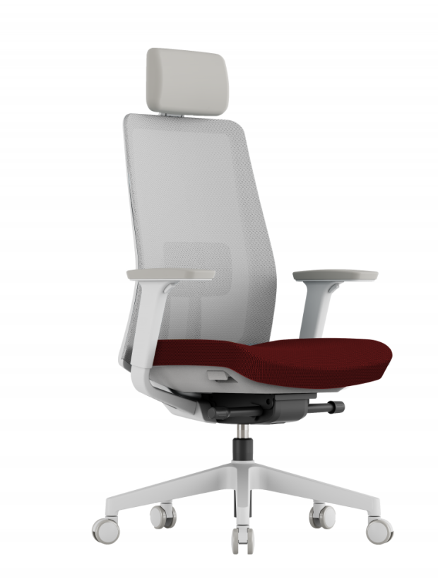 Kancelárska ergonomická stolička OFFICE More K10 W — viac farieb - K10 white - barevné varianty: Sivá