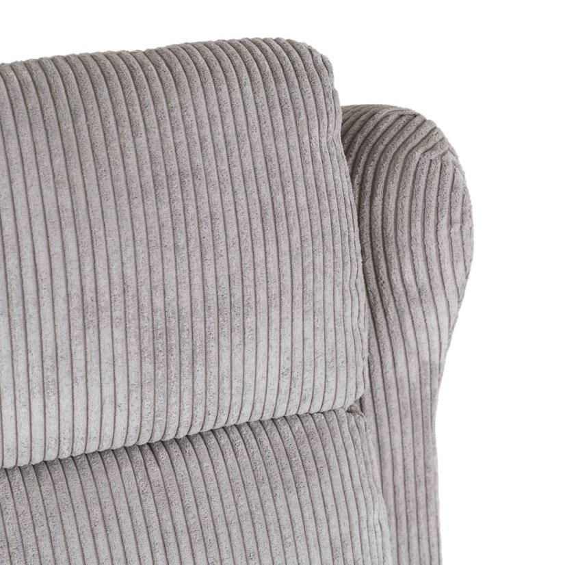 Elegantné kreslo SPENCER z manšestru v sivej farbe