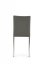 Jedálenská stolička JENNER - kov, ekokoža, sivá