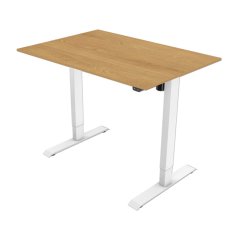 Deska k výškově stavitelnému stolu POWERTON — 120x75 cm, dub