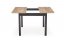 Jídelní rozkládací stůl TIAGO — 90x90x77 (+35), dekor řemeslný dub / černá