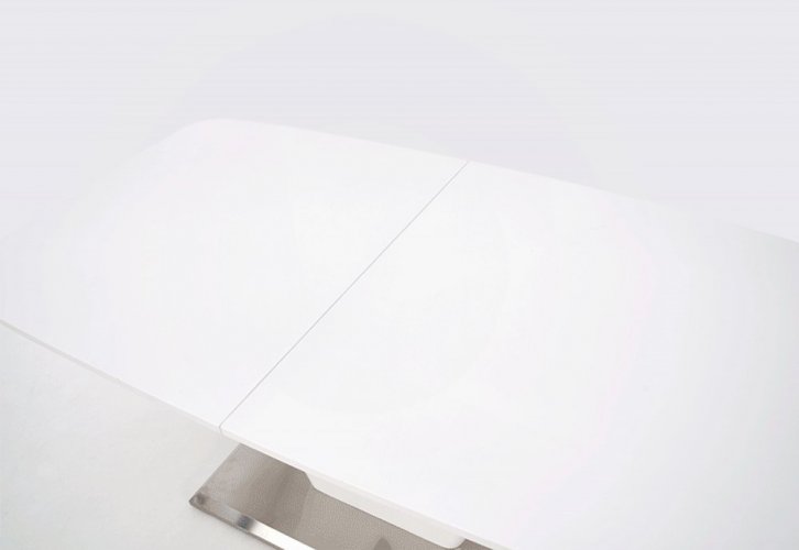 Jídelní rozkládací stůl MISTRAL –⁠ 160x90x77 (+60), kov, bílý