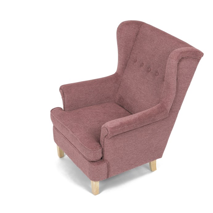 Relaxační křeslo ušák BEILY - masiv, látka, červená Autronic