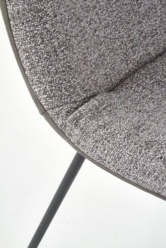 Jídelní židle BRENT – látka, ekokůže, šedá
