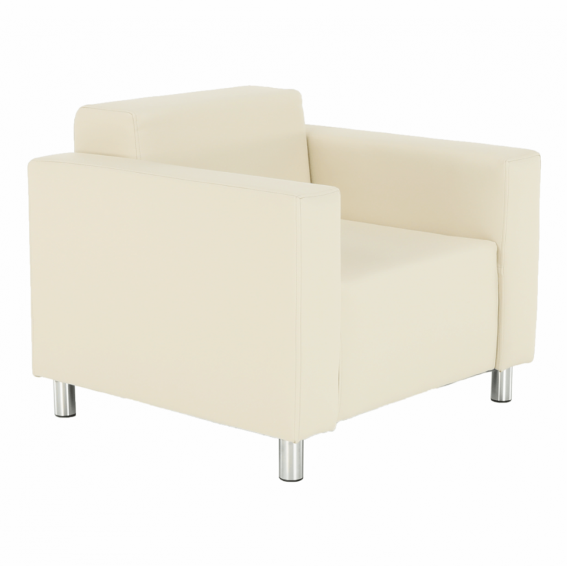 Relaxační křeslo HOMKER— ekokůže/béžová Kondela