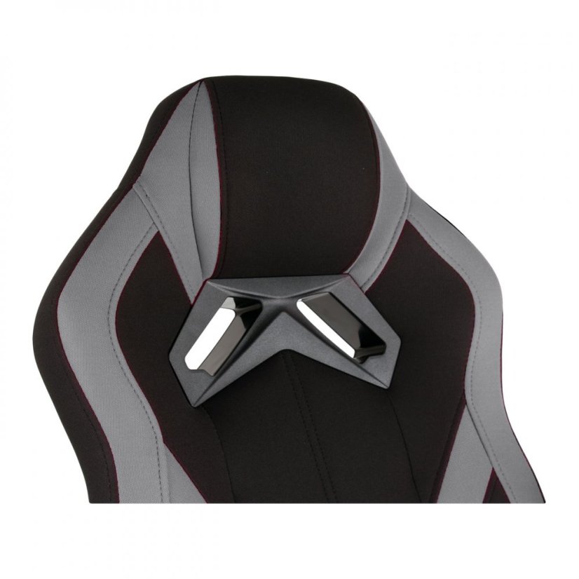 Detská herná stolička A-RACER ZK-013 — látka, čierna/siva