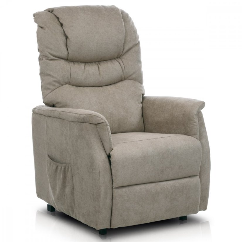 Relaxačné TV kreslo VINCENT s elektrickým polohovaním — cappuccina, 2 motory, nosnosť 140 kg