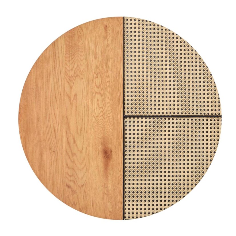 Set konferenčních stolků GARMINA — dub zlatý / černá Halmar