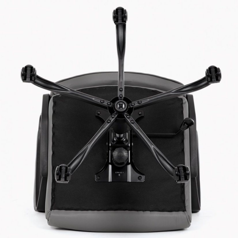 Kancelářské křeslo HOLMES — kov, ekokůže, šedá Autronic