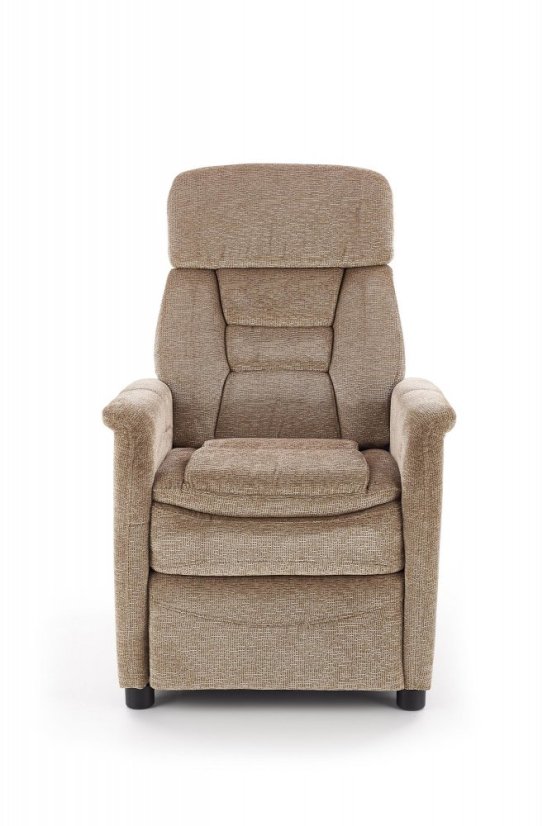 Polohovacia TV kreslo JORDAN - látka, béžová