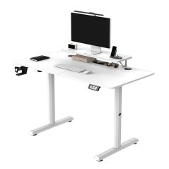 Elektricky výškově nastavitelný stůl HIGHLANDER - 120 cm, bílá