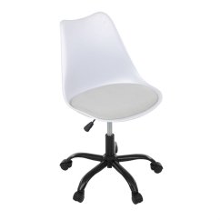 Kancelárska stolička SILEX — biely plast, biela