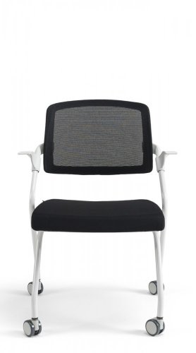Konferenční židle na kolečkách Bestuhl U20 WHITE — více barev, stohovatelná