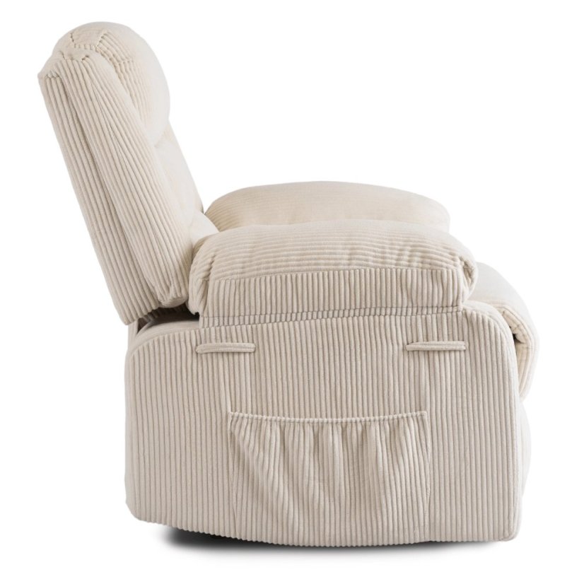 Moderné kreslo ARTURO v béžovom manšestri pre maximálny komfort