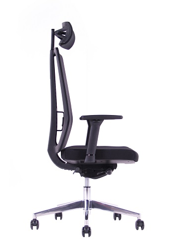 Kancelárska ergonomická stolička Sego SPIRIT — čierna, nosnosť 130 kg