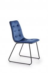 Jedálenská stolička BRYG – látka, ekokoža, modrá