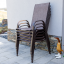 Zahradní židle ALDERA — kov, látka, hnědá
