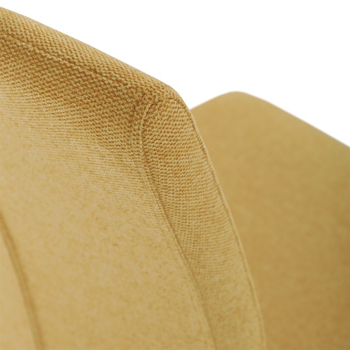Štýlová žltá jedálenská stolička NIKA s látkou Autronic