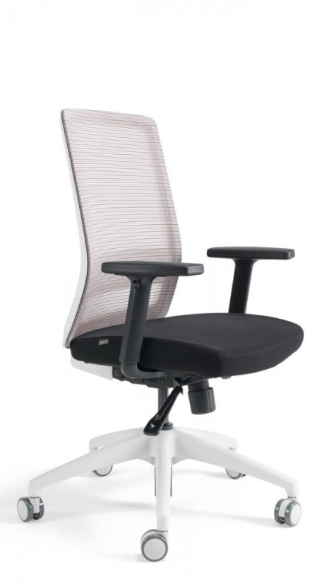 Kancelářská ergonomická židle Bestuhl S30 BLACK/WHITE — červená