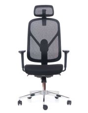Kancelárska ergonomická stolička Sego EPOQ - sieťovaný chrbát, látka, čierna