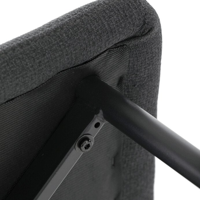 Jídelní židle FORMA – černá látka, černé kovové nohy Autronic