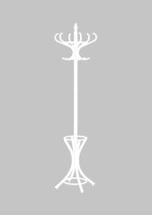 Drevený stojanový vešiak GIOR II — biela