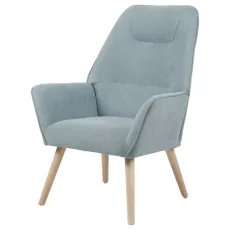 Relaxačné kreslo TOMBI — masív, látka, modrá