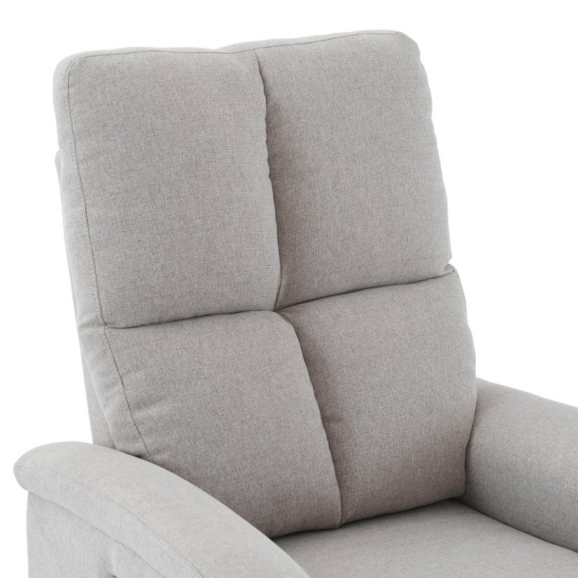 Luxusné krémové polohovacie masážne kreslo THERMIO s výhrevom a USB